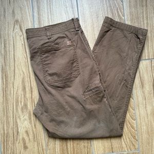 Weatherproof Men's Flex Utility Stretch Canvas Pant (38W x 32L, Brown)